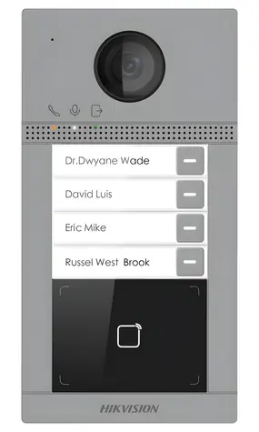 HIKVISION DS-KV8413-WME1(C) / IP dverný interkom / 4 hr. / čítačka kariet / 2MPx kamera / WiFi