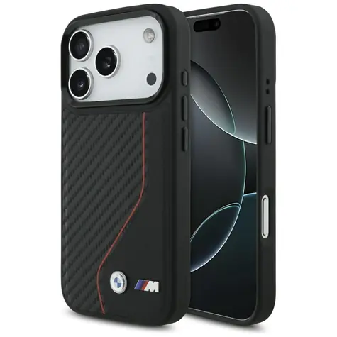 BMW M Carbon Line & Logo červená / Zadný kryt / MagSafe / iPhone 17 Pro