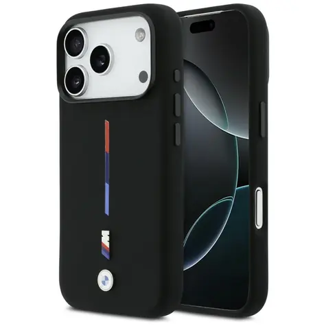 BMW M Tricolor Line MagSafe kryt iPhone 17 Pre čierna / Kryt / Silikónový / MagSafe