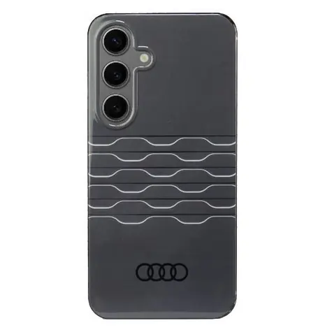 Audi IML Geometric Pattern Case AU-IMLS24-A6/D3-BK čierna / Puzdro / Samsung Galaxy S24 (SM-S921) / Hardcase