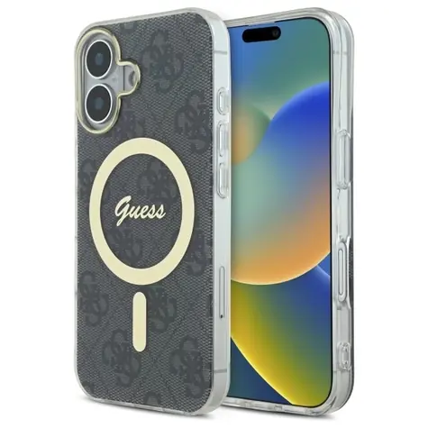 Guess IML 4G čierna / Kryt / MagSafe / iPhone 16 PLUS