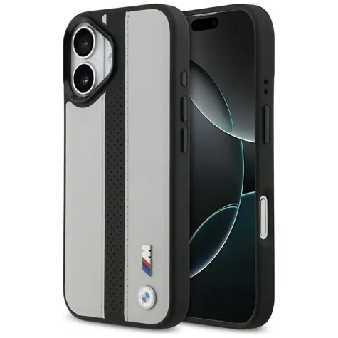 BMW M Perforated Stripe Logo šedá / Zadný kryt / MagSafe / iPhone 17