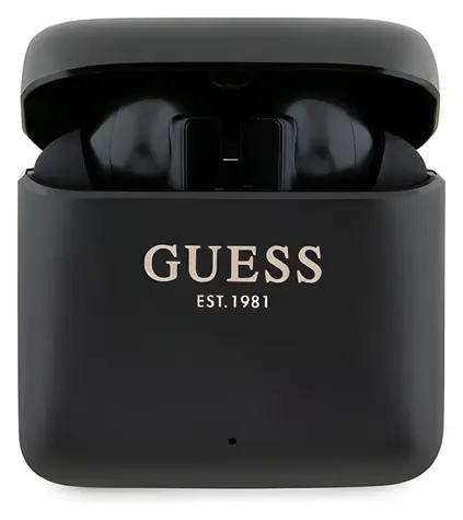 Guess Printed Logo TWS čierna / Bezdrôtové slúchadlá / Dokovacia stanica / Do uší
