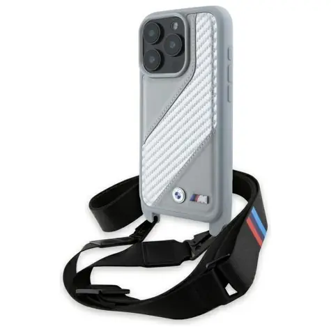 BMW M Edition Carbon Stripe & Strap šedá / Zadný kryt / iPhone 16 Pro Max