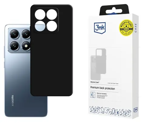 3mk Silicone Case XIAOMI 14T čierna / Zadný kryt / silikón