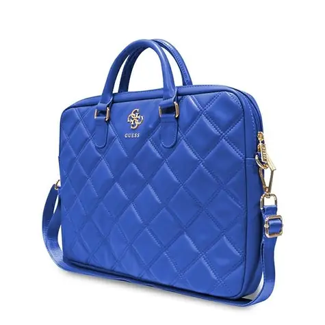 Guess Quilted 4G modrá / Taška na notebook / 16" / prešívaný design