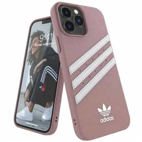 Adidas OR Molded Case PU ružová / Kryt / pre Apple iPhone 13 Pro Max / PU koženka
