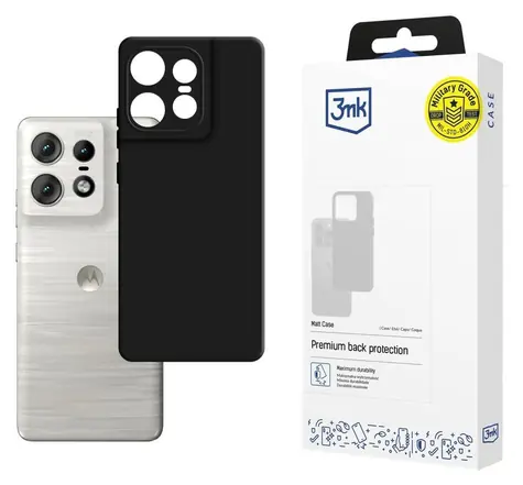 3mk Matt Case pre Motorola Edge 50 Pre čierna / Puzdro / Matné