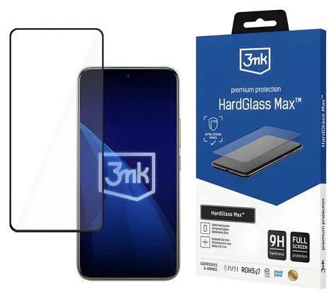 3mk HardGlass Max čierna / Tvrdené sklo / XIAOMI Redmi Note 15 Pro + 5G / celoplošné / zosilnené
