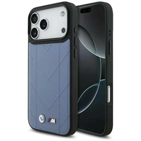 BMW M Quilted Logo MagSafe modrá / Zadný kryt / iPhone 17 Pro Max