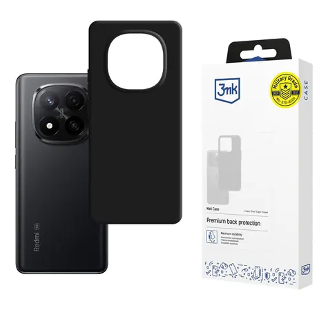 3mk Matt Case Pro pre XIAOMI Redmi Note 14 Pro+ matná čierna / Zadný kryt