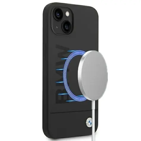 BMW BMHMP14MSLBLBK čierna / Zadný kryt / Silicone / MagSafe / iPhone 14 PLUS