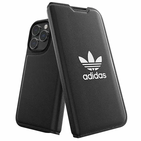 Adidas Booklet Case BASIC čierna/biela / Puzdro typu kniha / Apple iPhone 14 Pro