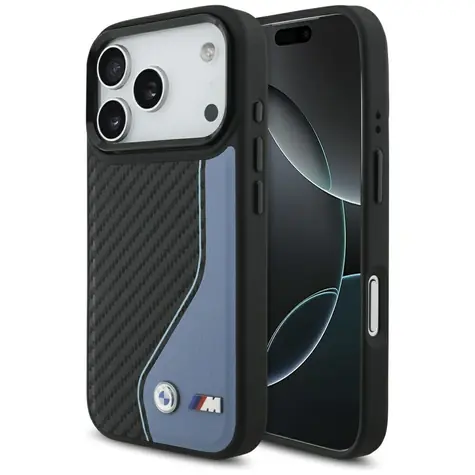 BMW M Carbon Logo modrá / Zadný kryt / MagSafe / iPhone 17 Pro