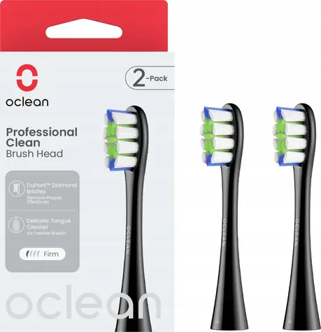 Oclean Professional Clean P1C5 čierna (2ks) / Náhradné hlavice / sonické kefky Oclean / medium