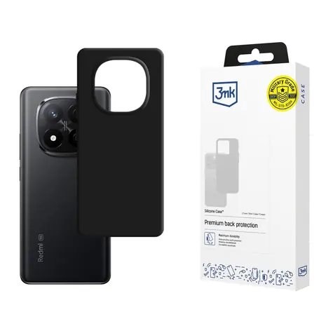 3mk Silicone Case čierna / Zadný kryt / pre XIAOMI Redmi Note 14 Pro + / silikónový