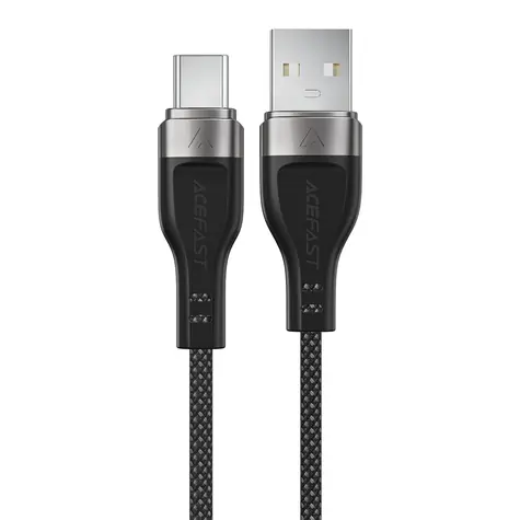 Acefast C11-04 čierna / Kábel / USB-A - USB-C / magnetický / 1,2 m / 3 A