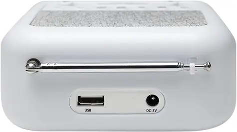 Albrecht DR 451 biela / Rádiobudík / FM / DAB+ / stmievateľný displej