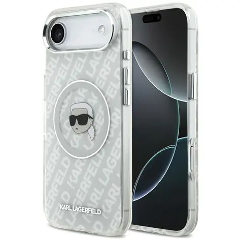 Karl Lagerfeld IML Karl Head Logo šedá / Zadný kryt pre iPhone Air / MagSafe