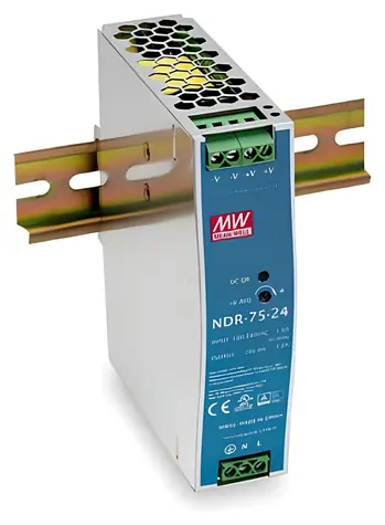 LevelOne Priemyselný napájací zdroj DIN 24V/75W strieborná / Napájací zdroj / 90-264V AC / 24V DC / -20 až 70°C