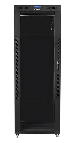 Lanberg FF01 19" 42U 800x800 čierna / Stojanový rozvádzač / Sklenené dvere / LCD panel / 1200 kg
