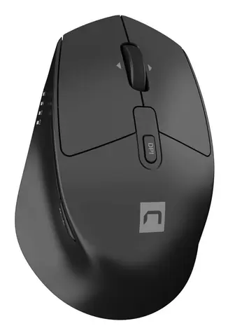 Natec KITE čierna / Bezdrôtová myš / Kancelárska / Pre pravákov / Blue Sense / 4000 DPI / USB + Bluetooth