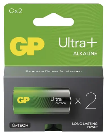 GP Ultra PLUS C (LR14) / Alkalická batéria / 1,5 V / 2 ks