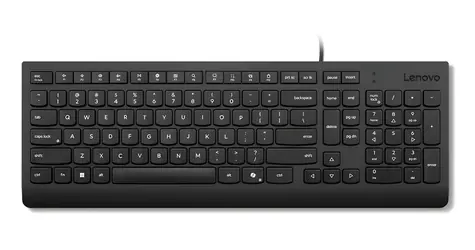 Lenovo Essential Wired Keyboard čierna / Klávesnica / Drôtová / USB-A / Numerická klávesnica / US
