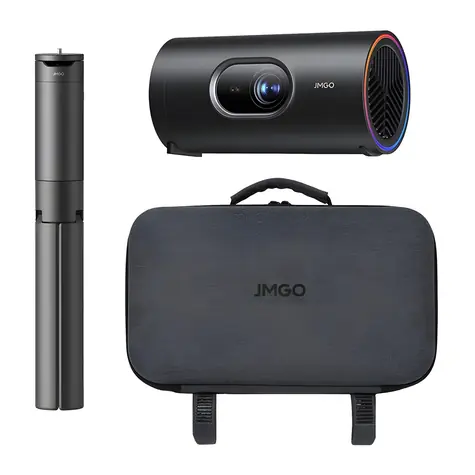 JMGO PicoPlay+ so statívom / Projektor / Full HD / 450 ANSI lm / Google TV / Wi-Fi 5, Bluetooth 5.1