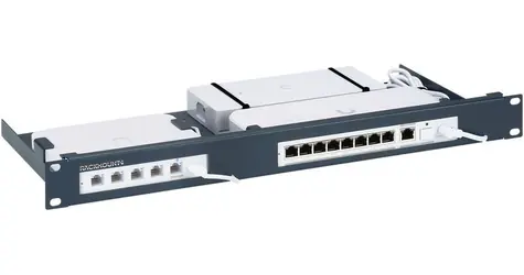 Rackmount.IT RM-UB-T8 tmavo modrá / Montážna sada do racku / 19" / 1U / UCG-MAX, UCG-ULTRA, USW-Flex 2.5G(-PoE)