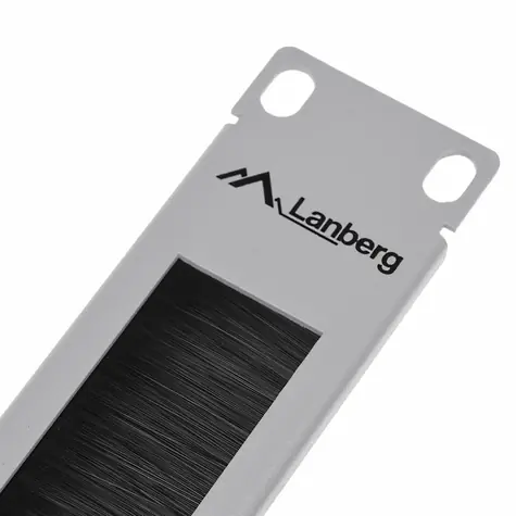 Lanberg AK-1101-S sivá / Kefový panel / 19" / 1U / 482,6x44,2x8,5 mm