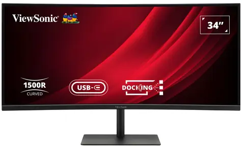 34" ViewSonic VG3419C-2 čierna / VA zakrivený / 3440 x 1440 / 21:9 / 120 Hz / HDMI + DP + USB-B / RJ45 / Repro