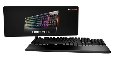 be quiet! LIGHT MOUNT SILENT LINEAR čierna / Mechanická klávesnica / RGB / Layout DE / USB-C