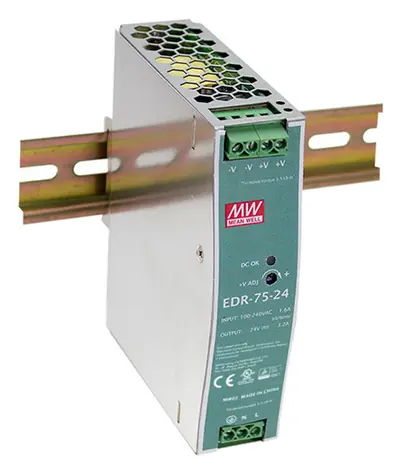 LevelOne POW-2431 strieborná / Napájací zdroj / DIN lišta / 90-264 V AC / 24V/75W / -20 až 60 °C