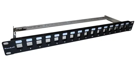 Xtendlan patch panel 19" keystone tienený / Patch panel / Cat6a / 16 portov / STP