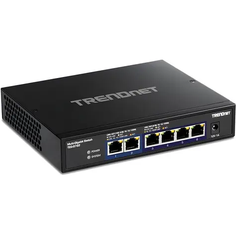 Trendnet TEG-S762 / Switch / 6- Port / 2x 10GbE + 4X 2,5GbE RJ-45 / 60 Gbit / s / bez ventilátora