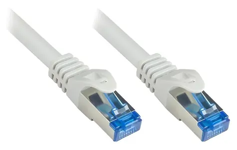 Good Connections Cat.6A S/FTP sivý / Patch kábel / RJ-45 / 1 m / 500 MHz / 10 Gbit/s / bezhalogénový