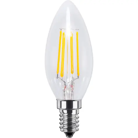 SEGULA LED sviečka 3,2W číra / LED žiarovka / E14 / 270 lm / 2700 K / stmievateľná