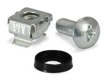 Equip M6 klietkové matice a skrutky strieborná / Montážna sada / 50 sád / skrutka 16 mm