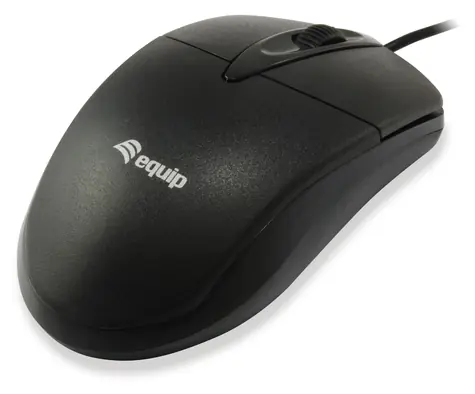 Equip Drôtová myš čierna / Drôtová myš / USB-A / 1000 DPI / 1,35 m kábel / 3 tlačidlá