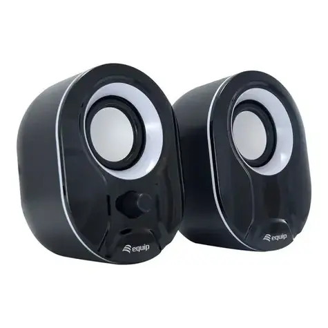 Equip reproduktory 2.0 čierna / biela / USB / 3,5 mm jack / RMS 3 W