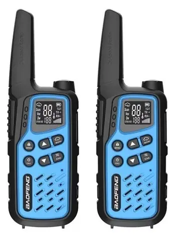 Baofeng BF-T25E modrá / Sada PMR vysielačiek / 2 ks / 16 kanálov / VOX / dosah 10 km