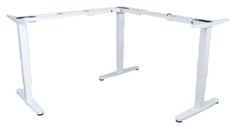 Equip Elektrický rám stola Triple Motor L-tvar biela / Rám stola / výškovo nastaviteľný / nosnosť 150 kg / kov