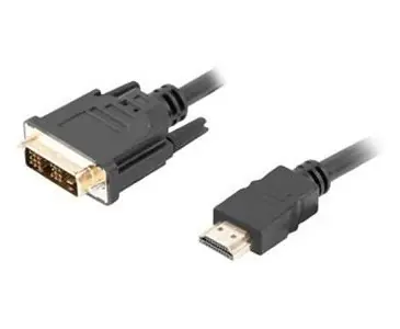 Lanberg CA-HDDV-10CC-0005-BK čierna / Kábel HDMI-A na DVI-D / 0,5 m