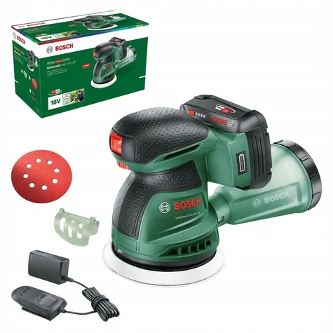 BOSCH UniversalOrbit 18V-20 / Aku excentrická brúska / 18V / 2,0 Ah / O125 mm / 10.000-23.000 ot/min
