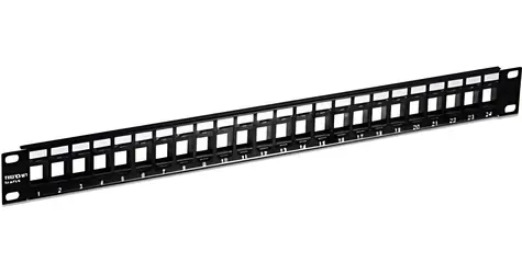 Trendnet TC-KP24 čierny / Patch panel / 24 portov / Cat6 / neosadený / 1U / 19"