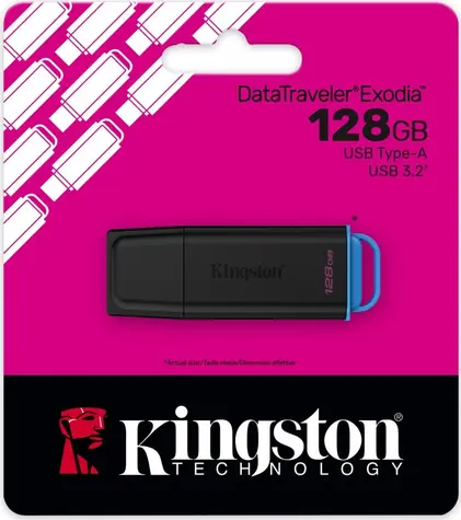 Kingston DataTraveler Exodia 128GB čierna / Flash disk / USB 3.2 Gen 1 / USB-A