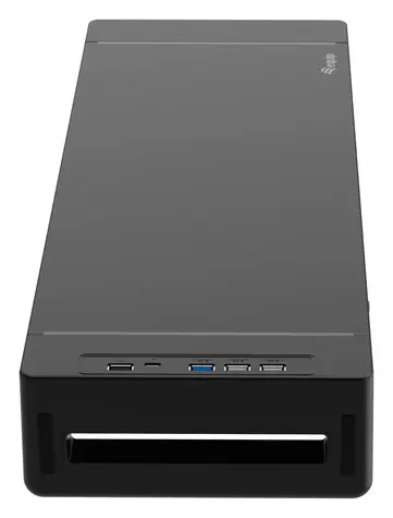 Equip 650883 čierna / Stojan na monitor / USB hub 4X USB-A + USB-C / nosnosť 25 kg / zásuvka
