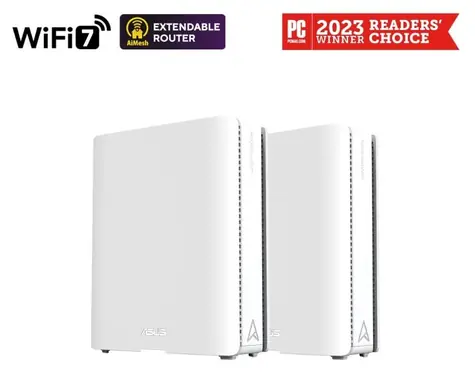 Asus ZenWiFi BQ16 biela 2-pack / Mesh router / WiFi 7 / 2.4 + 5 + 6 GHz / AiMesh / 2x WAN / LAN + 3x LAN