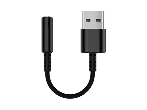Equip USB-A - Jack 3,5 mm čierna / USB audio adaptér / DAC / 0,15 m